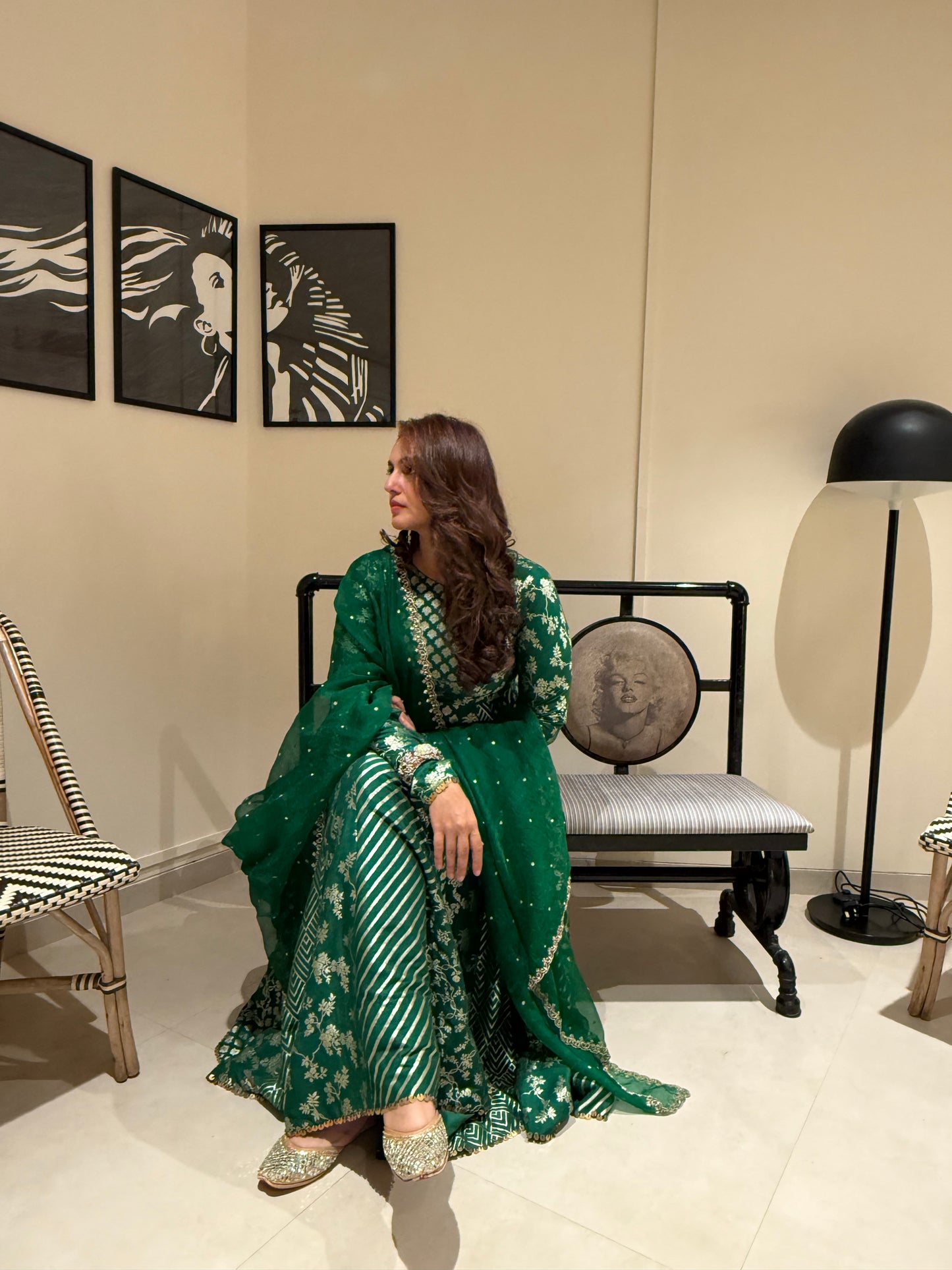 Huma Qureshi Anarkali Set