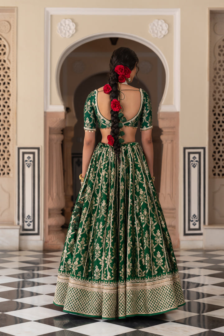 Designer lehenga set with traditional embroidery