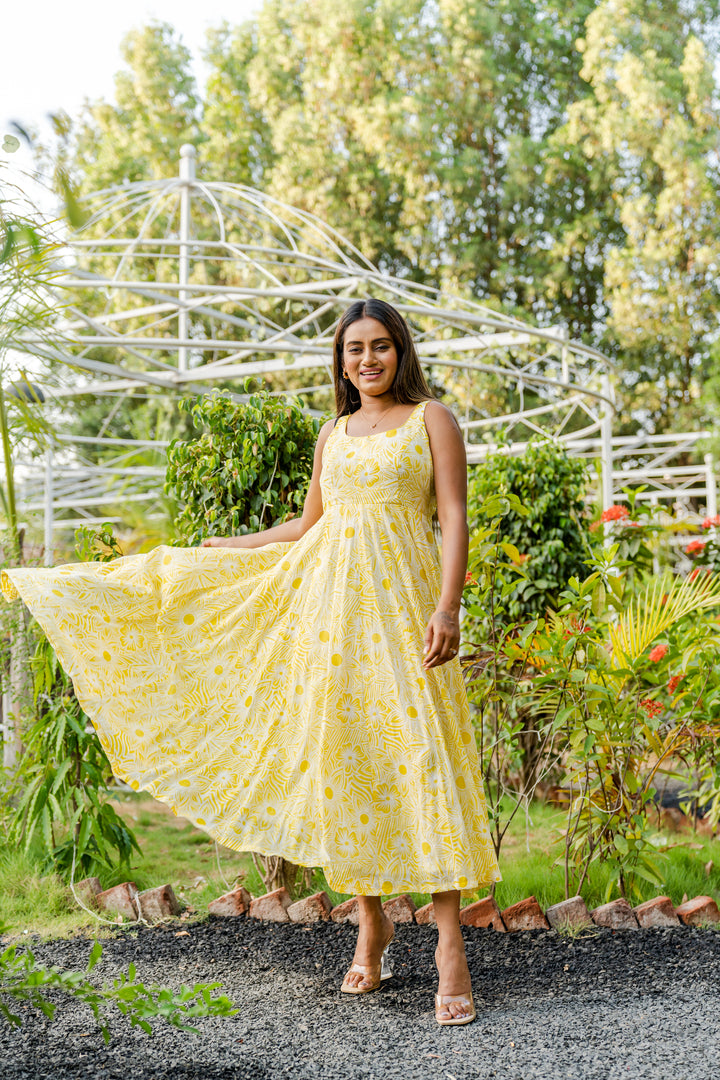 Lemon Zest Summer Dress - Anjanase