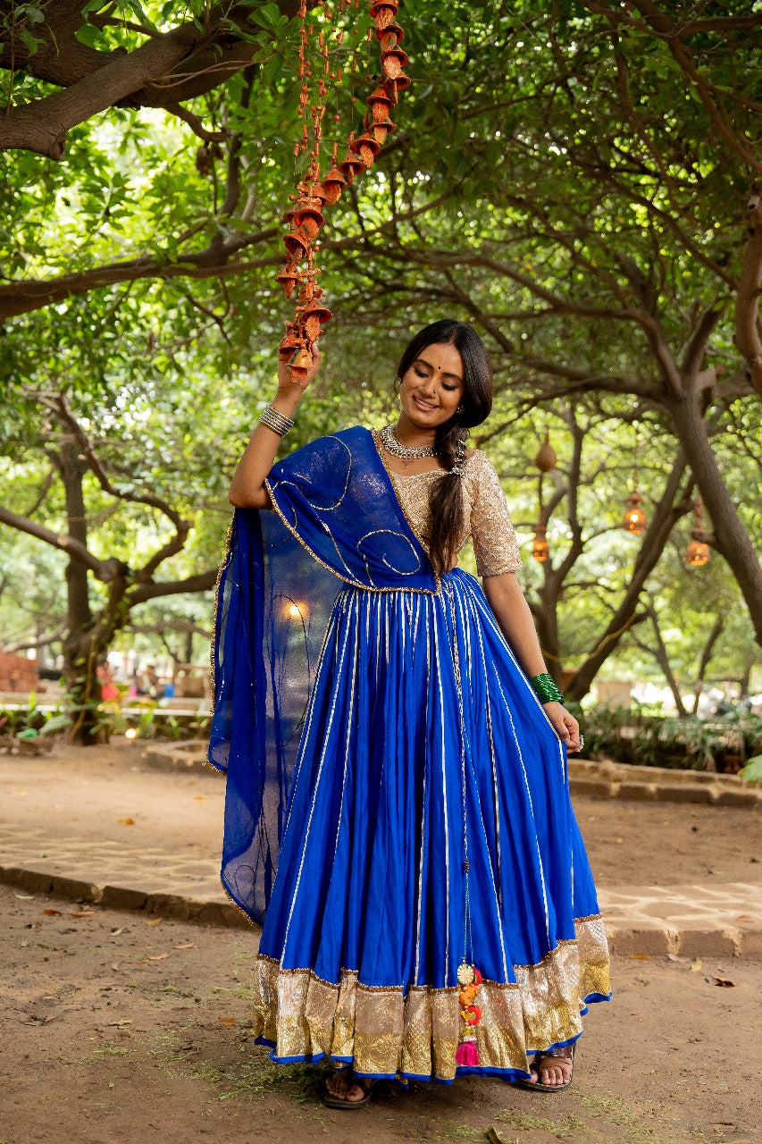 Electric Blue Spun Skirt