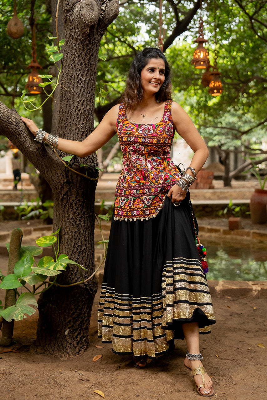 Komal Long Patch Blouse