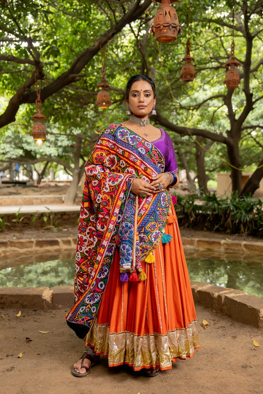 Navratri Patch Dupatta Set