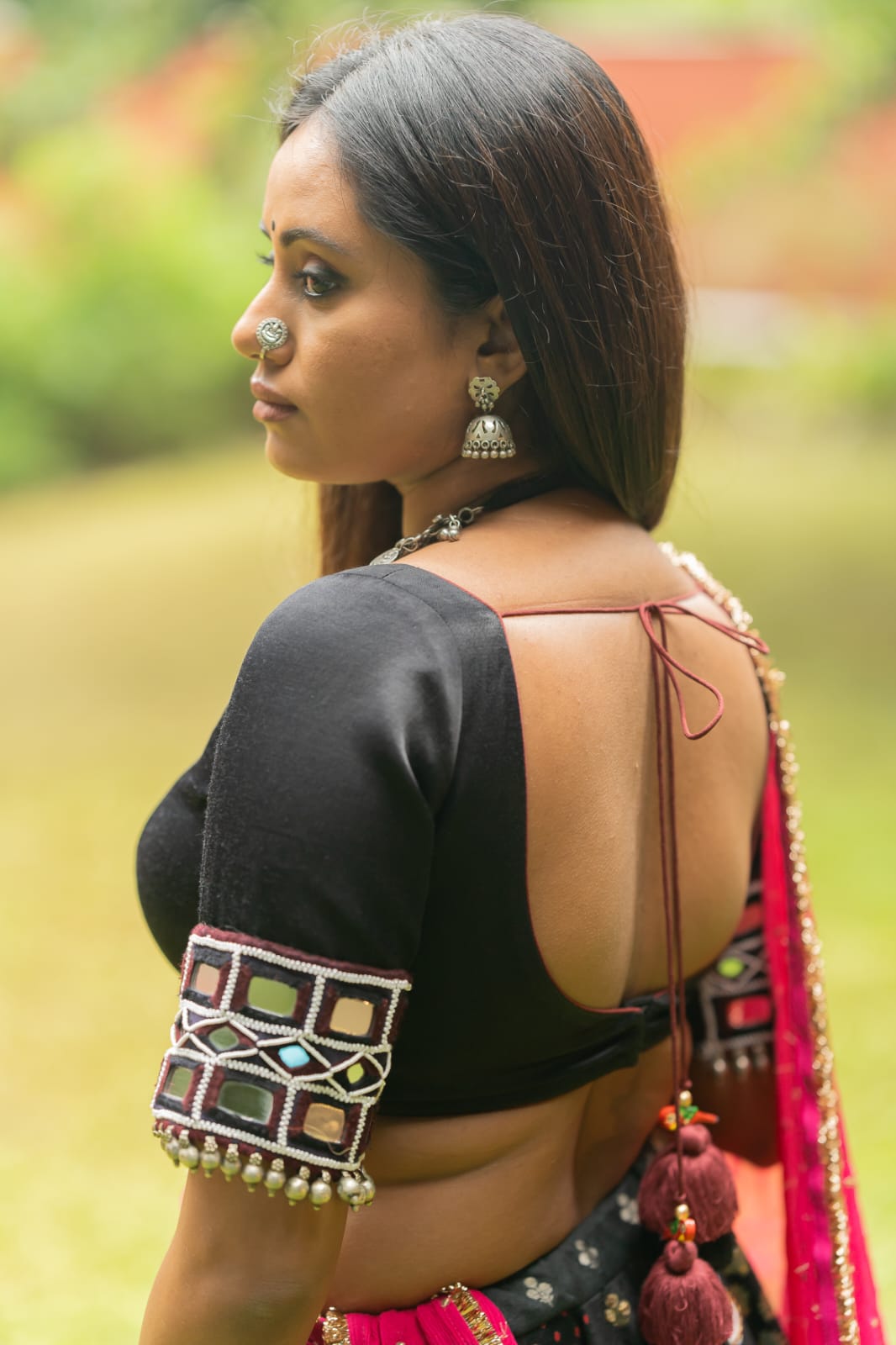 Black Heavy Lehenga Set