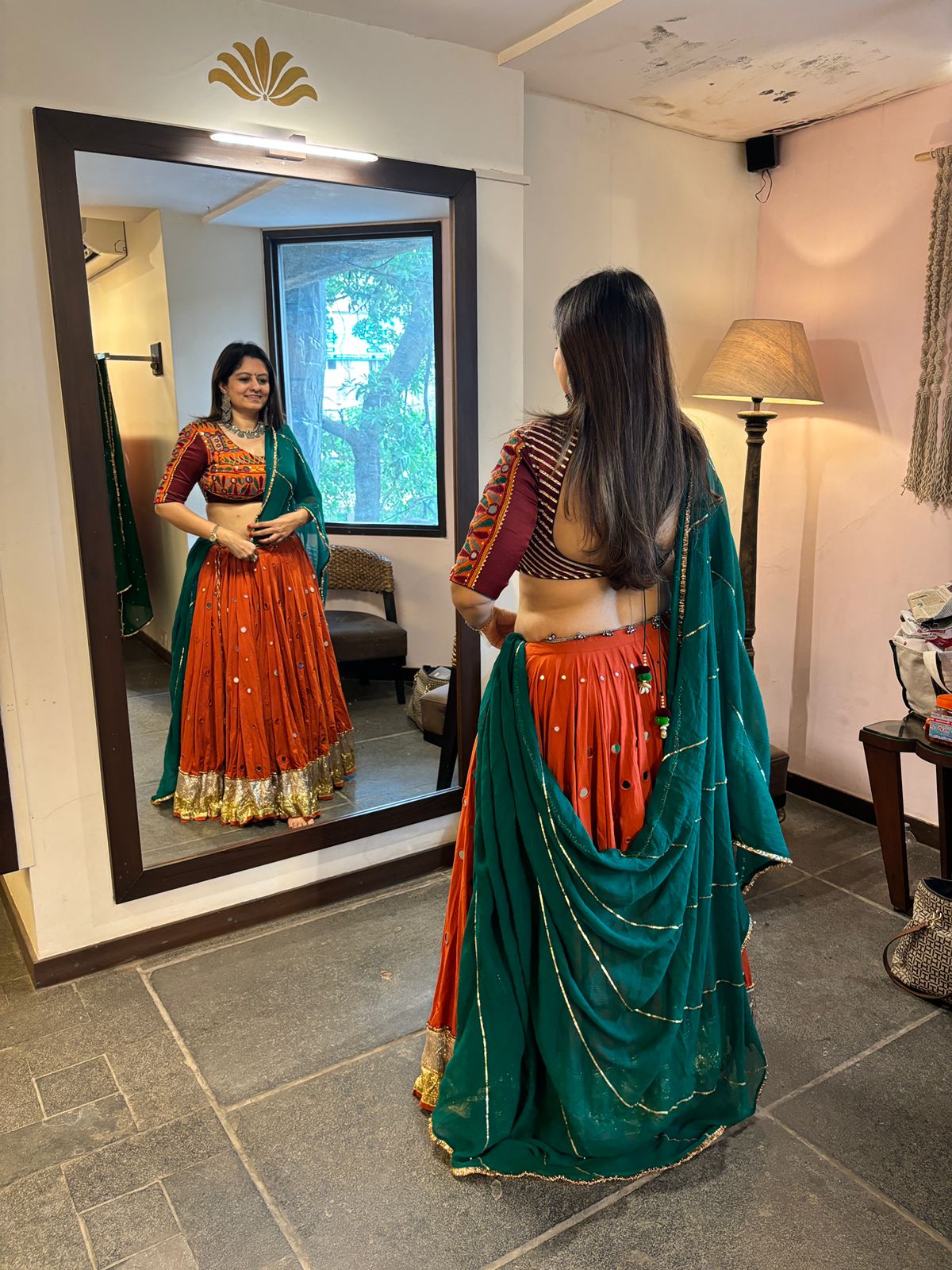 Rust Lehenga Set