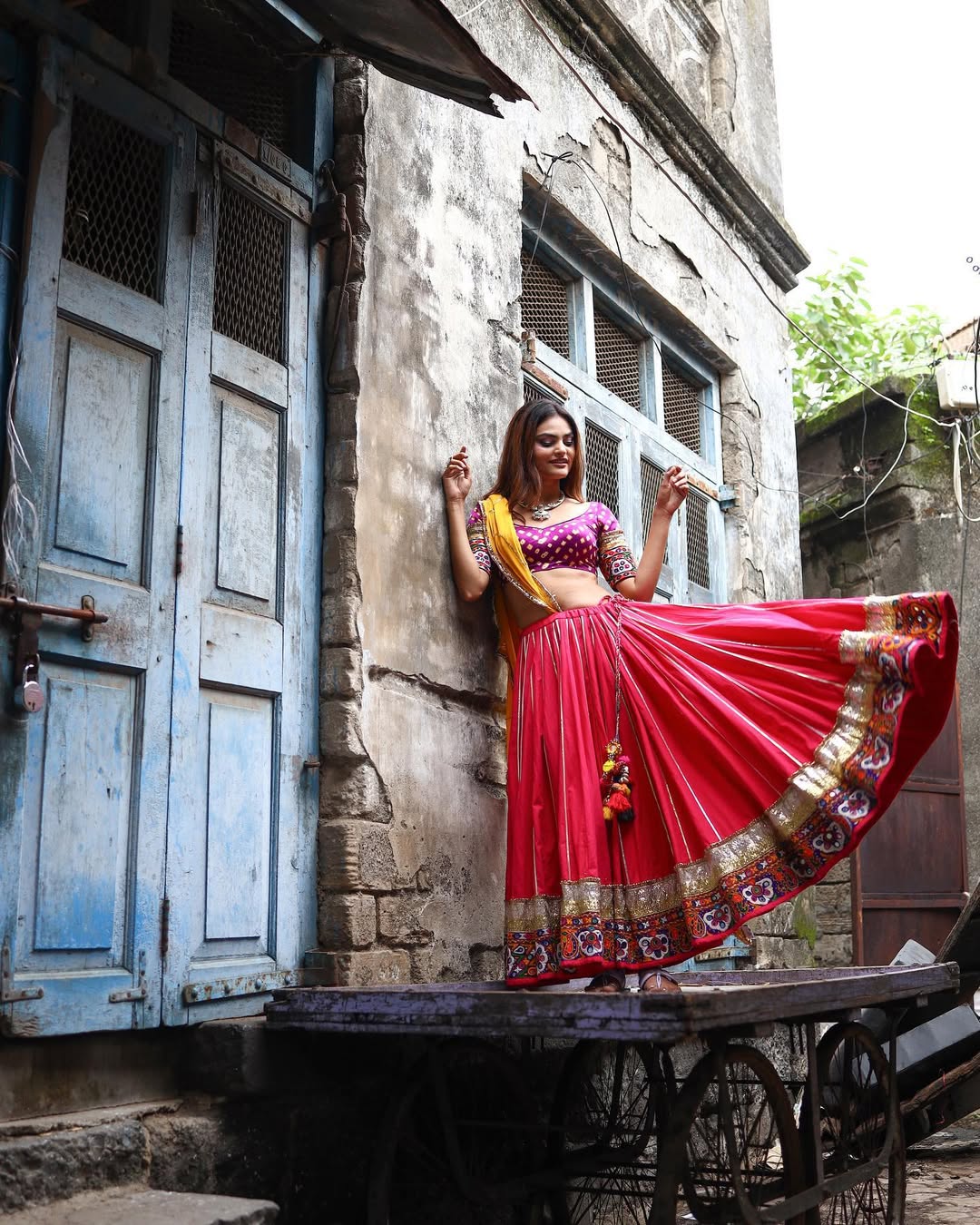 Devanshi Pink Cotton Lehenga Set