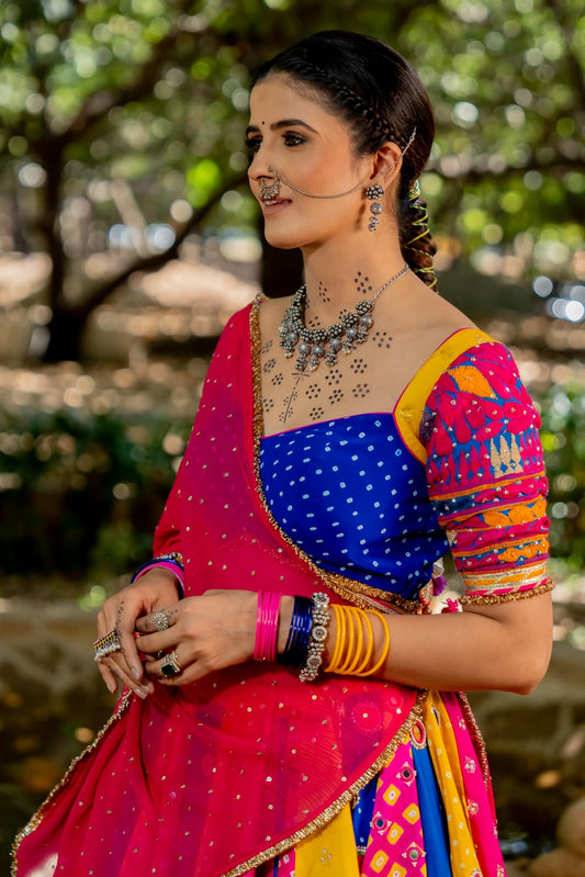 Hot Pink Chiffon Dupatta