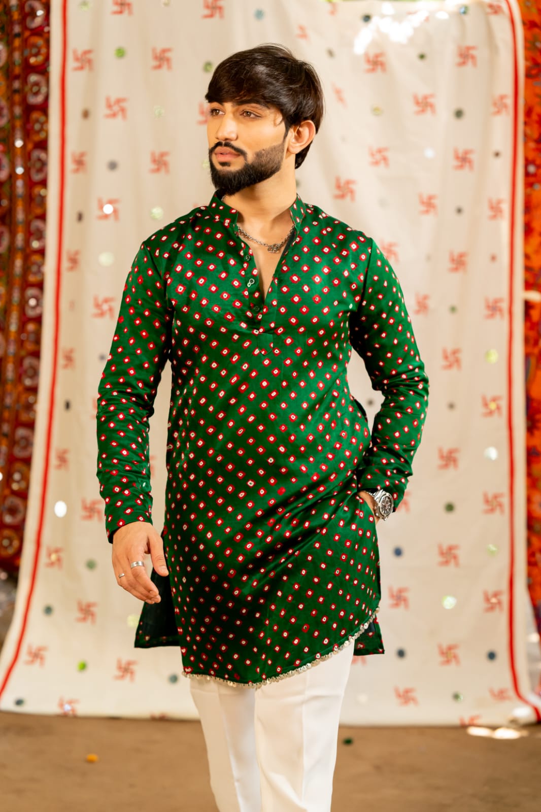 Navratri Bandhani Kurta Set