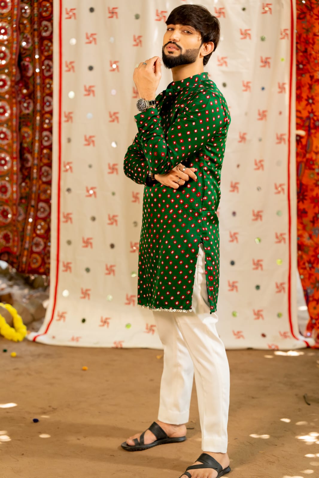 Navratri Bandhani Kurta Set
