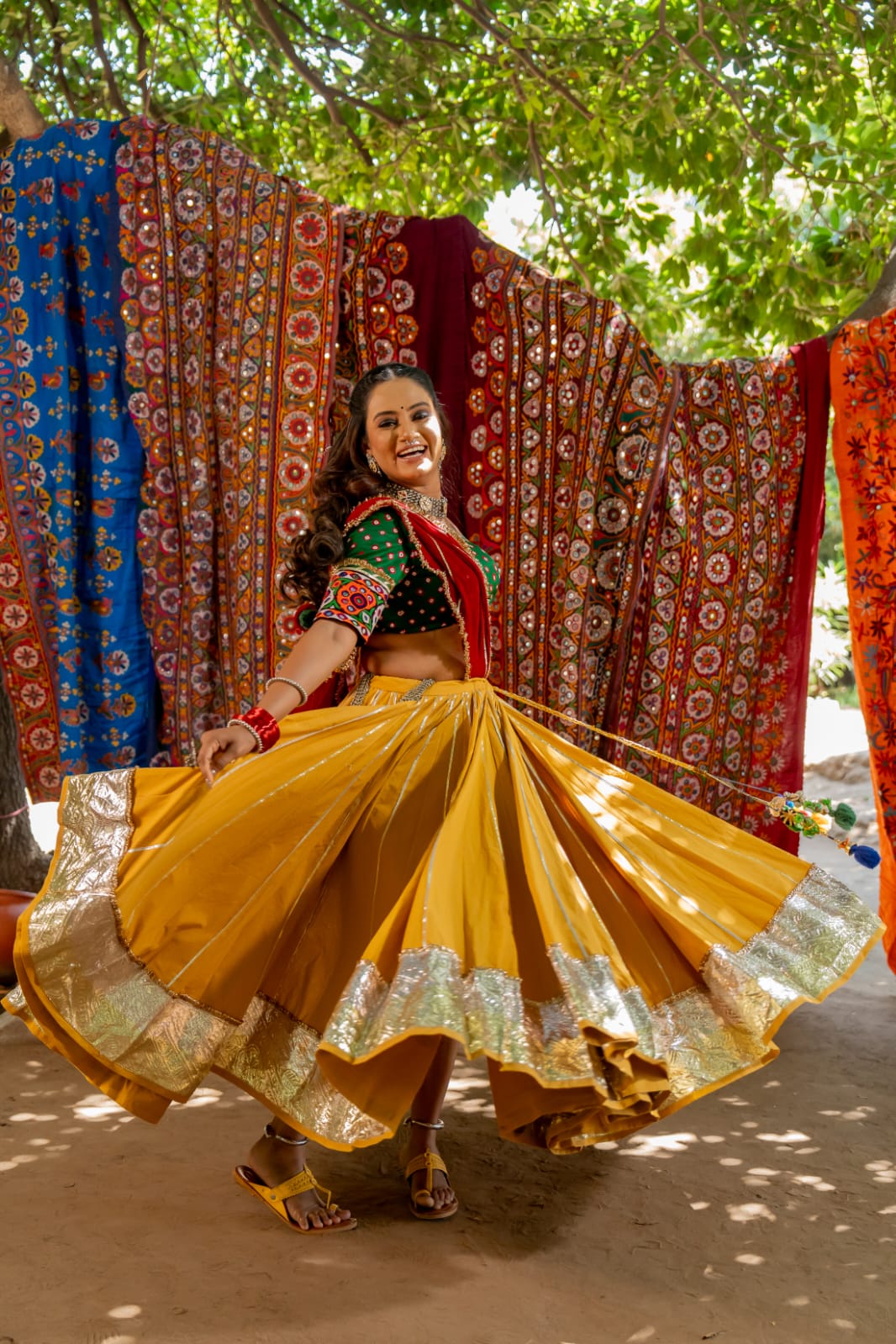 Mustard Cotton Skirt - Anjanase