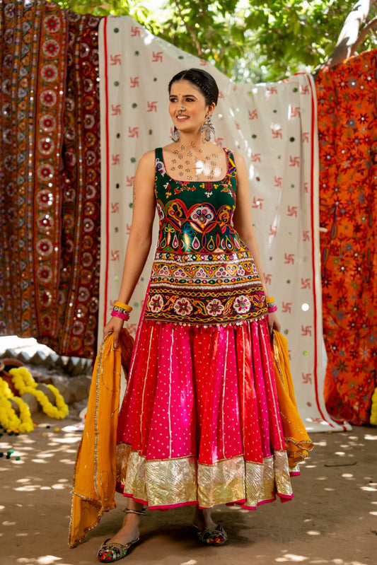 Bandhani Lehenga Set