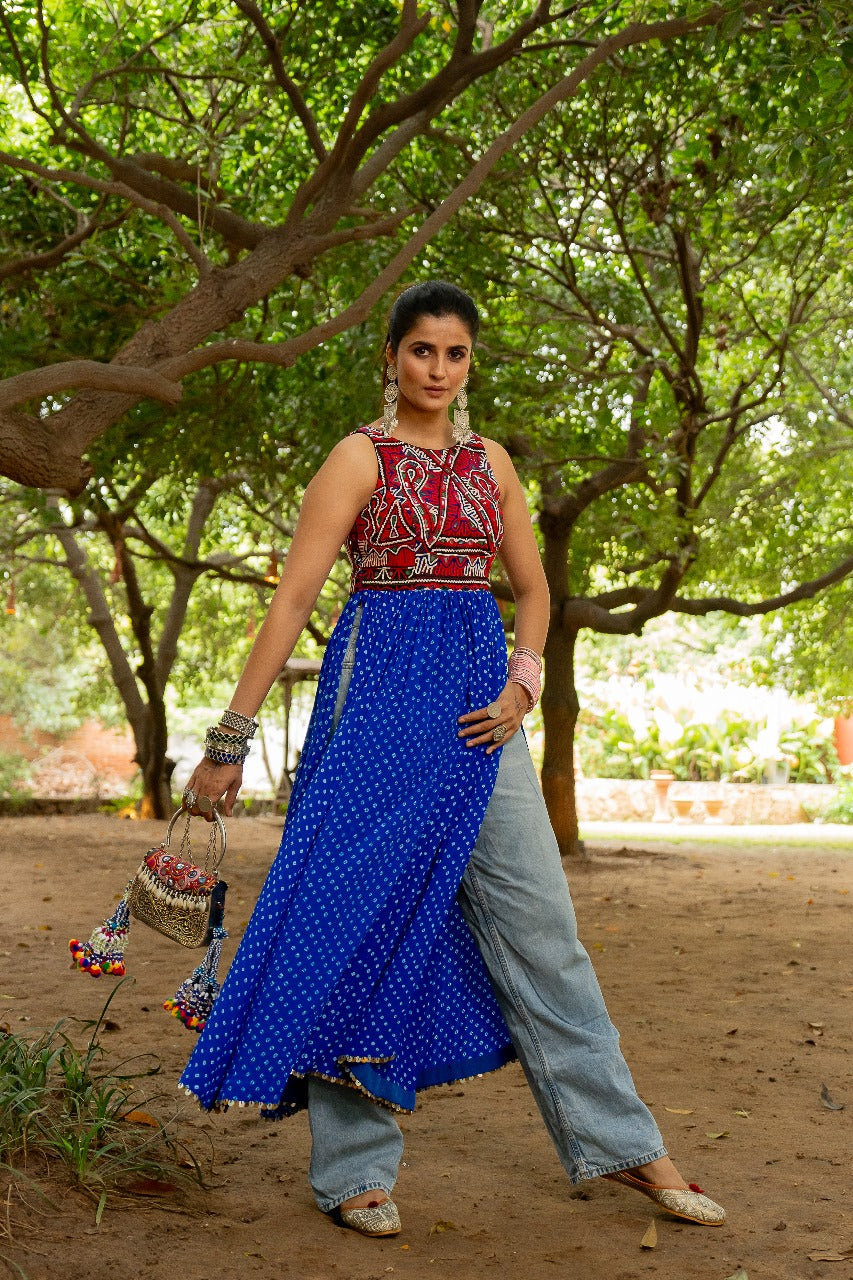 Blue Boho Kurta