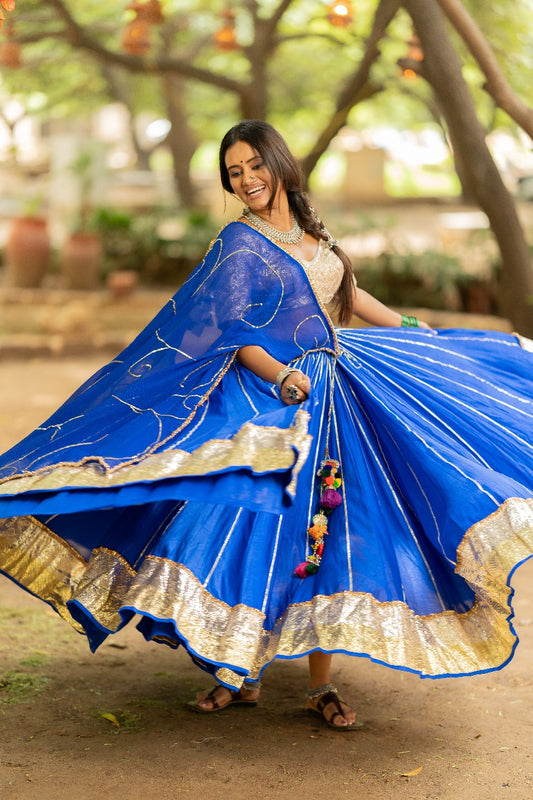 Electric Blue Spun Skirt