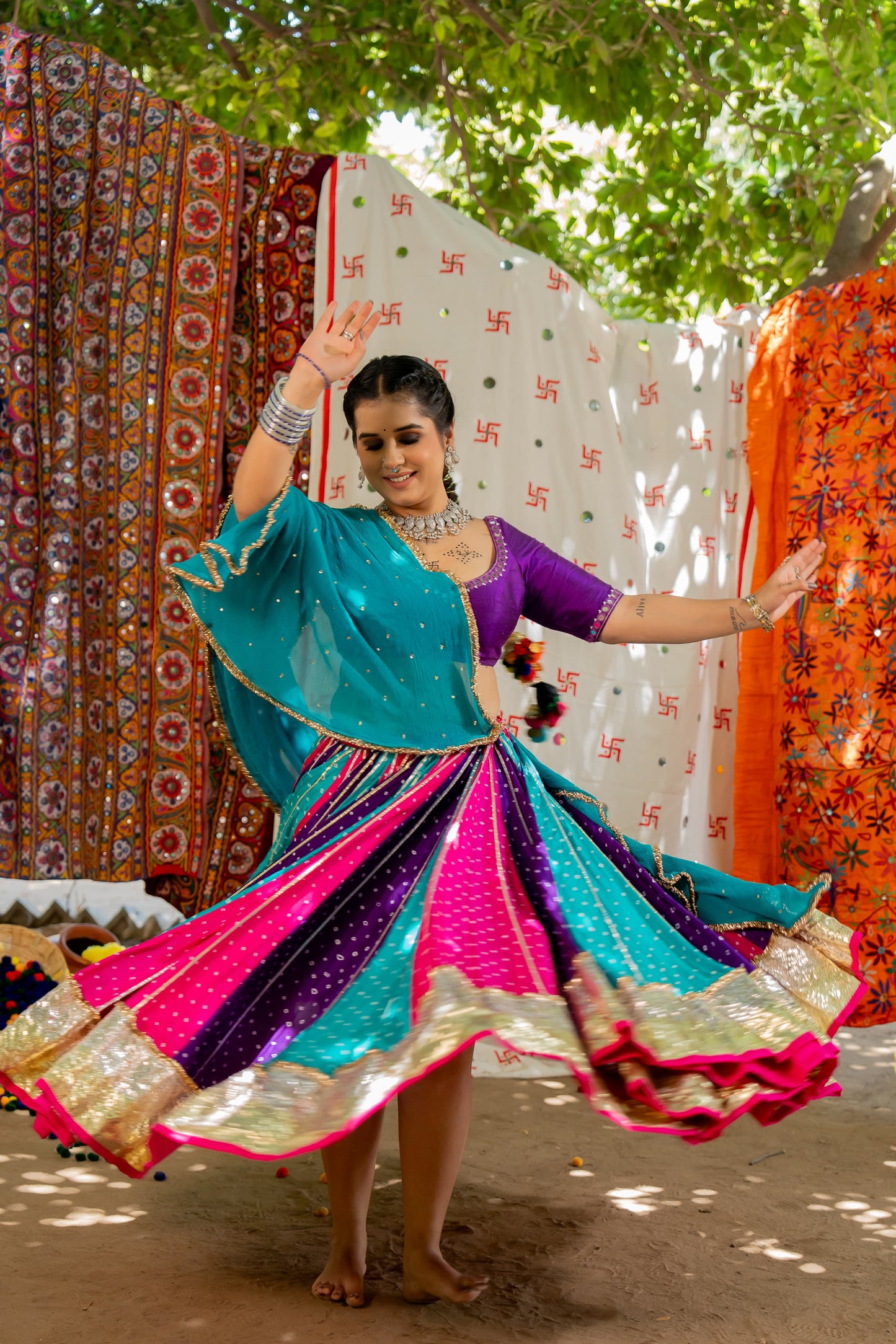 Rhythm Bandhani Skirt