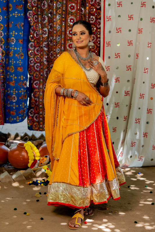 Aarti Bandhani Skirt