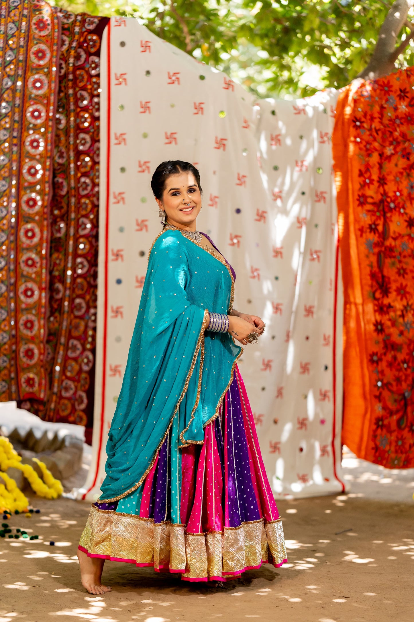 Rhythm Bandhani Skirt