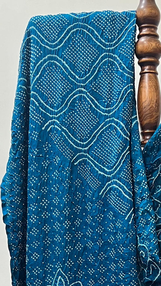 Turquoise Blue Bandhani Dupatta