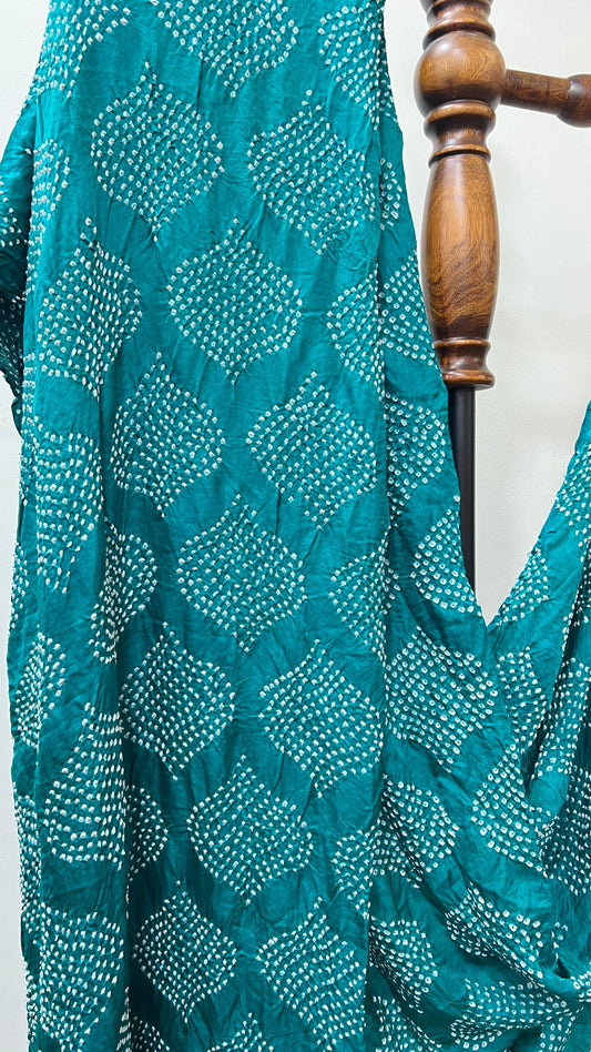 Teal Green Bandhani Dupatta