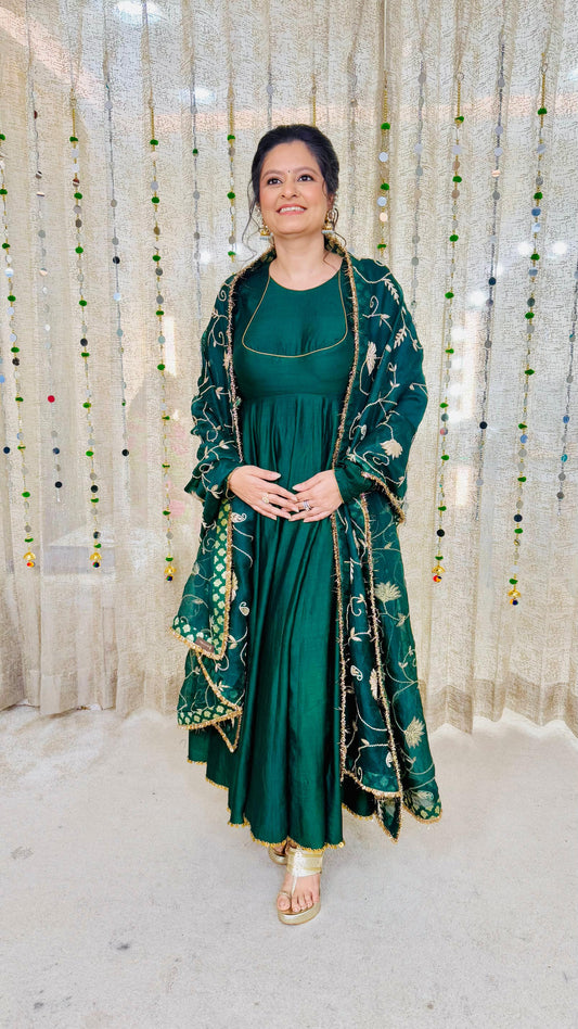 Green Anarkali Set