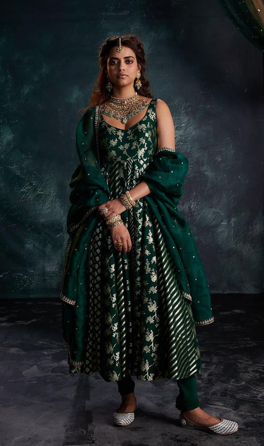 Green Anarkali Set