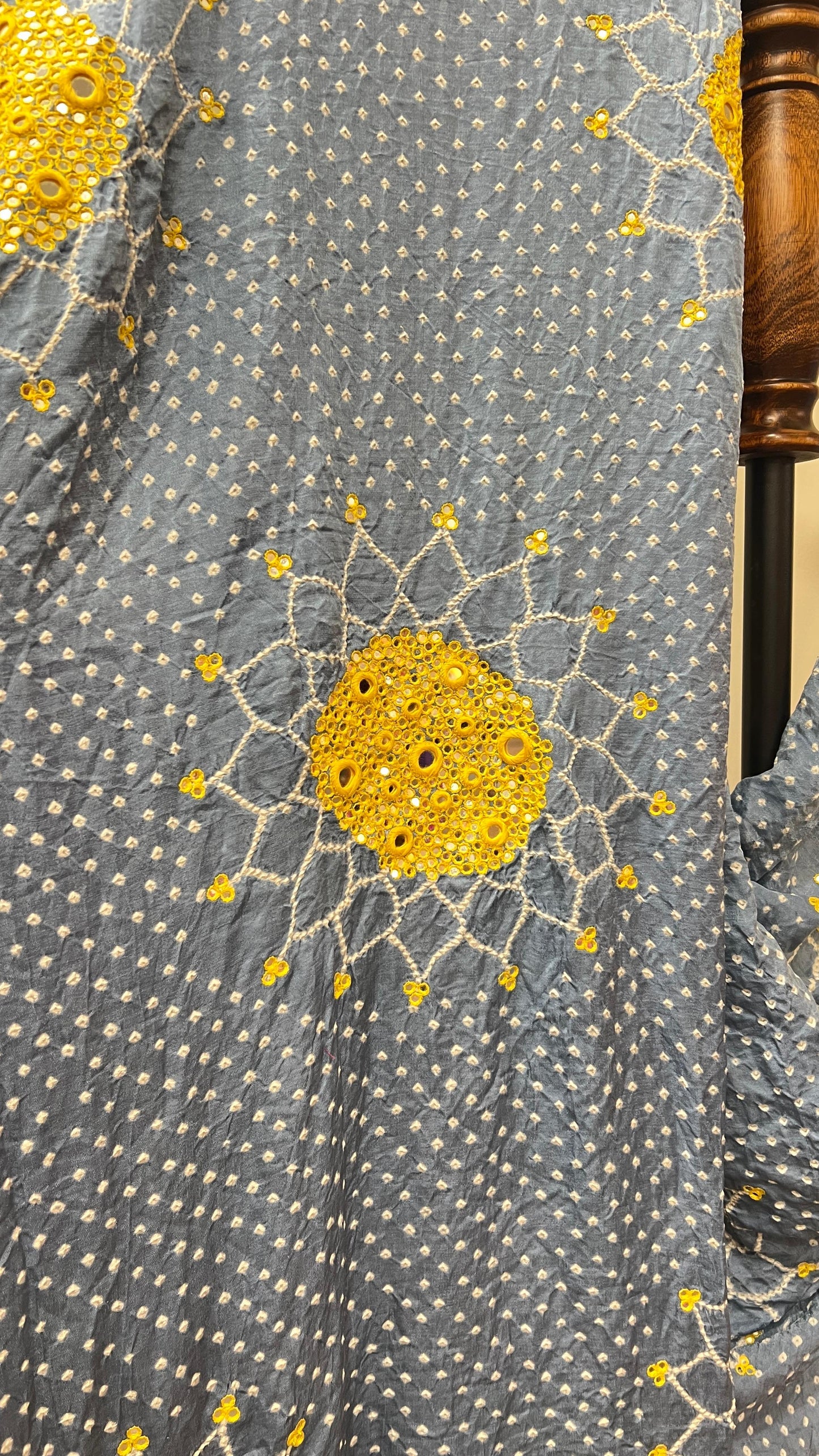 Grey Suraj Mukhi Dupatta