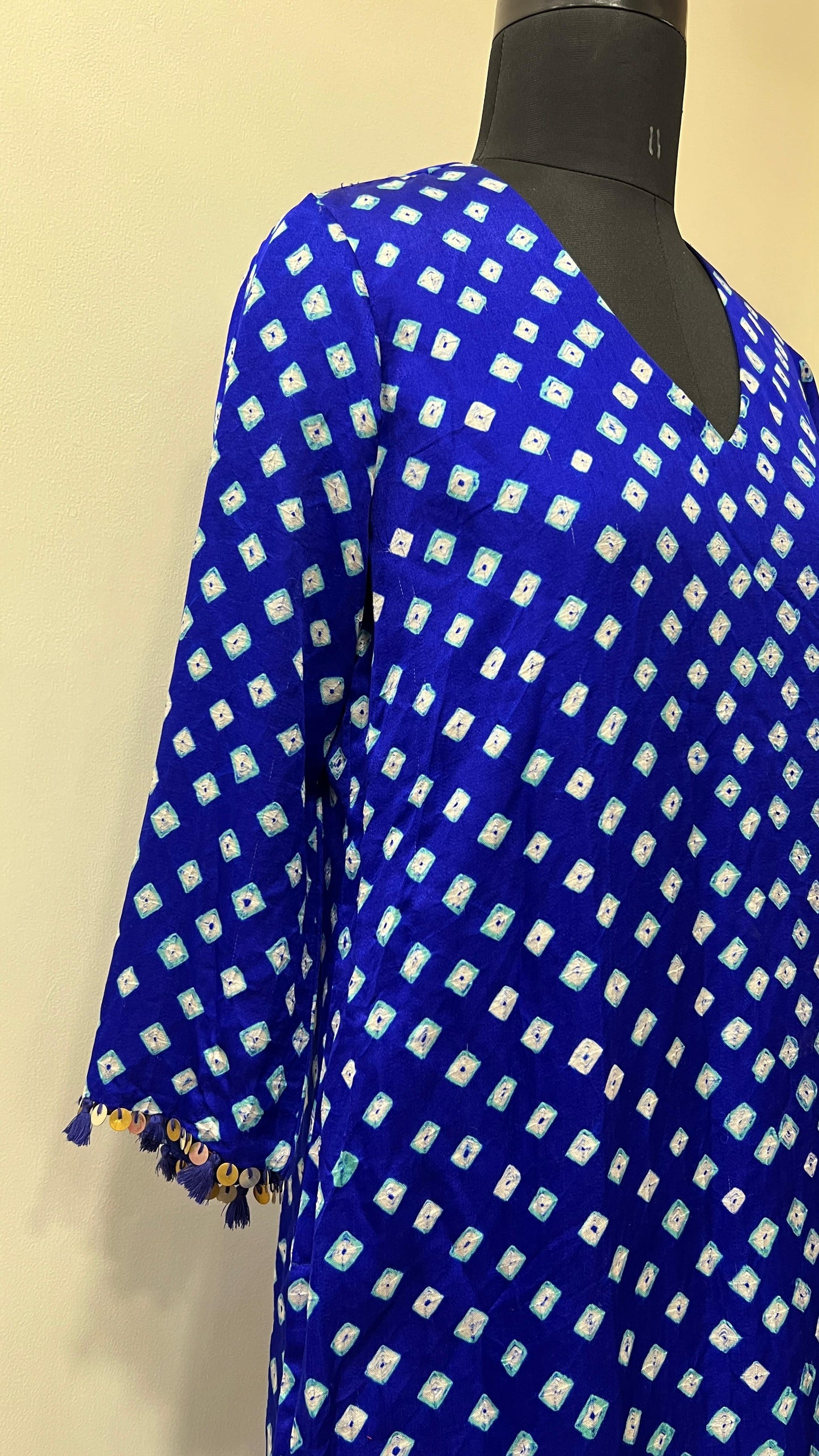 Blue Bandhani Coord Set