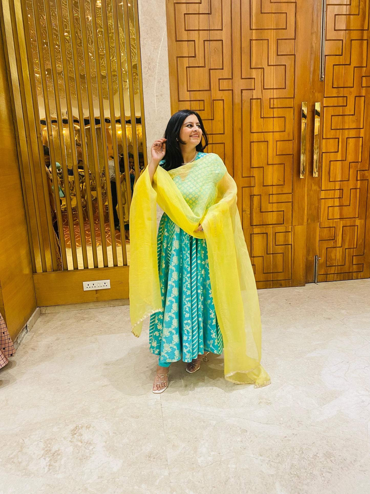 Sky Blue Anarkali Set