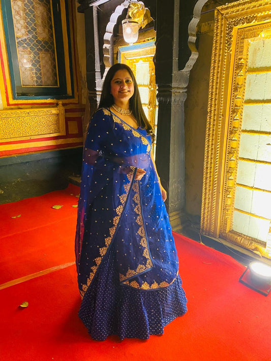 Electric Blue Lehenga Set