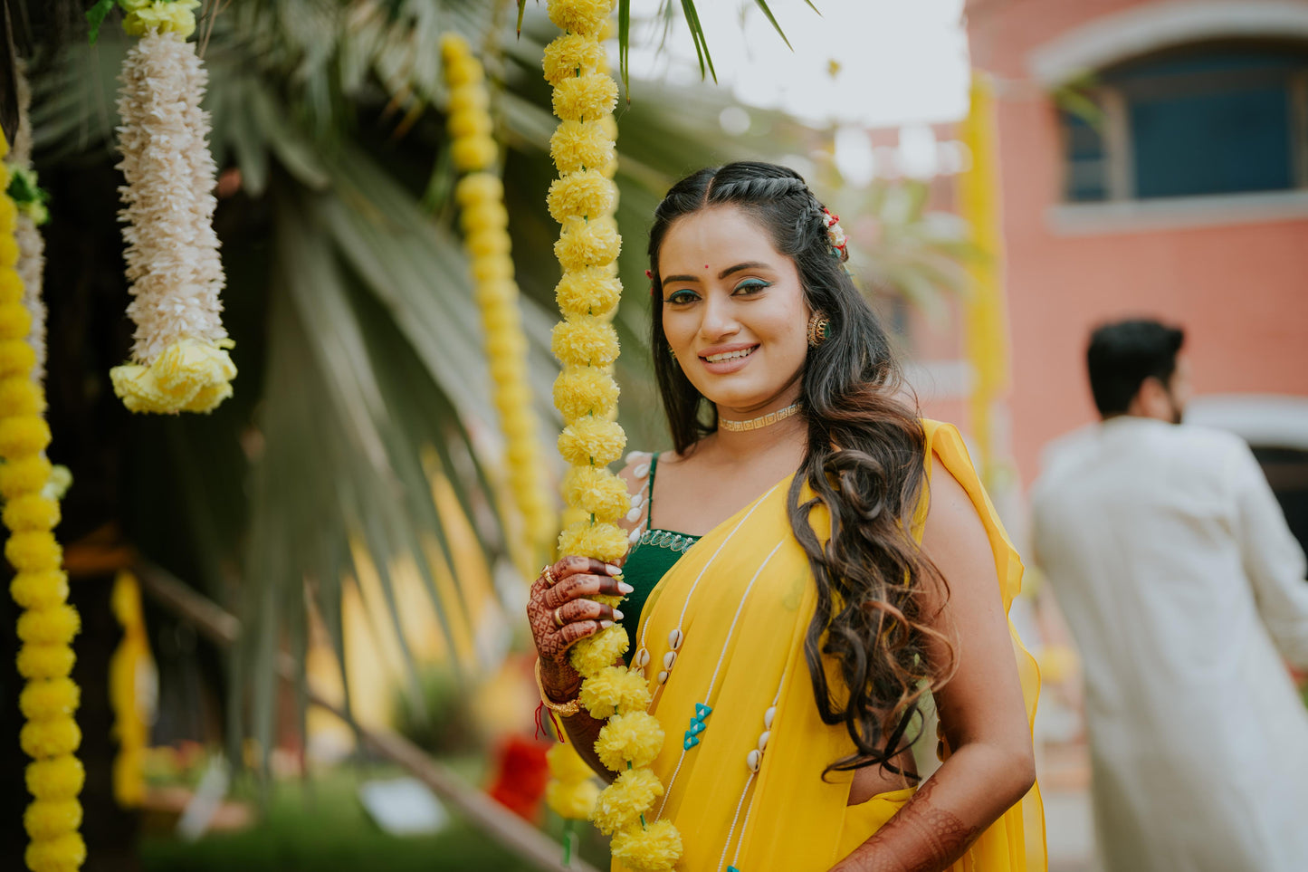 Aarti Yellow Saree