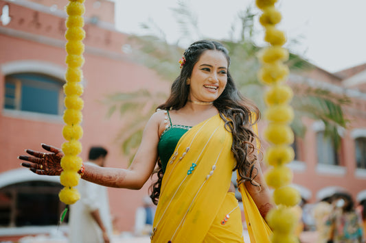 Aarti Yellow Saree