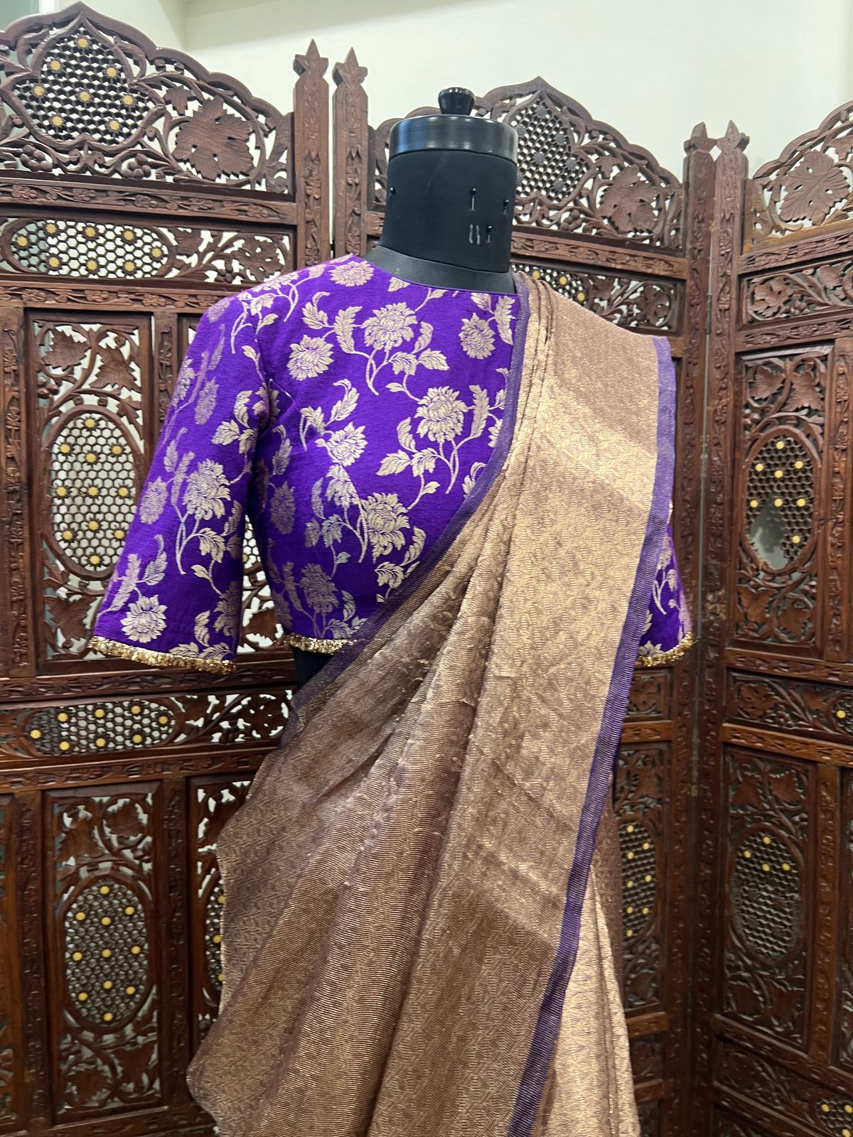 Purple Tissue Saree