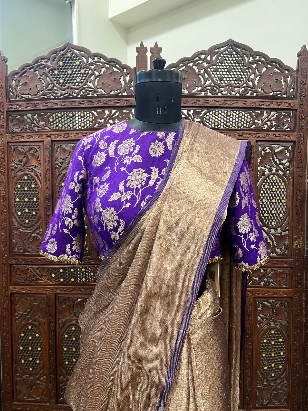 Purple Tissue Saree