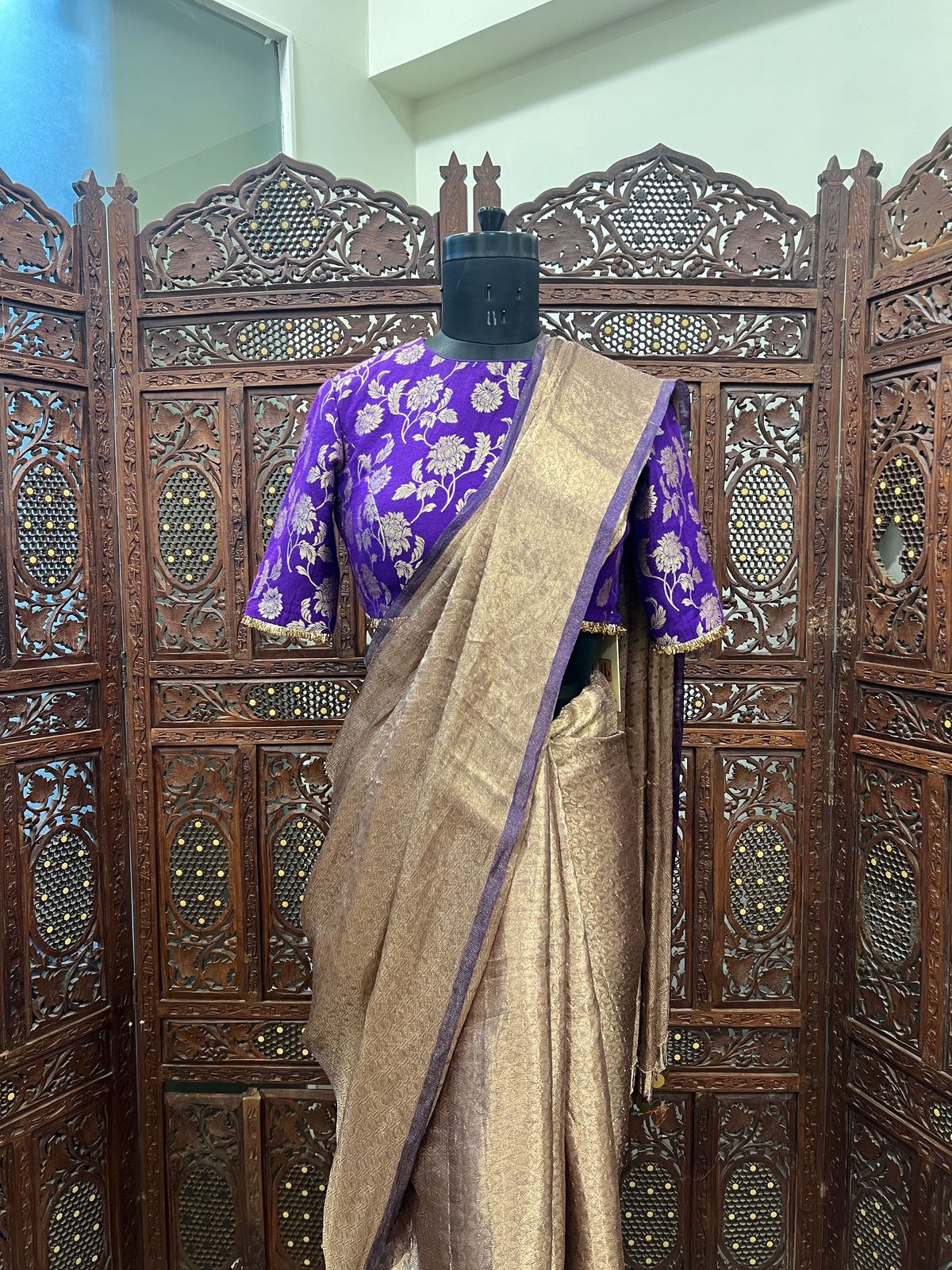 Purple Tissue Saree