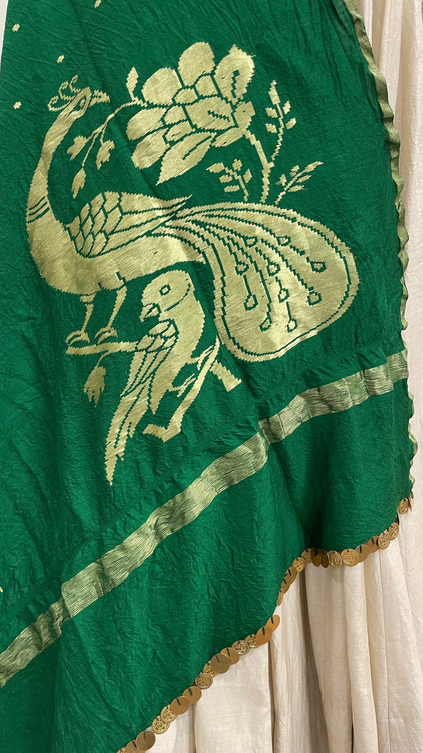 Green Muga Dupatta