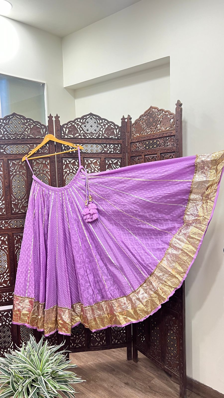 Lilac Jacquard Skirt