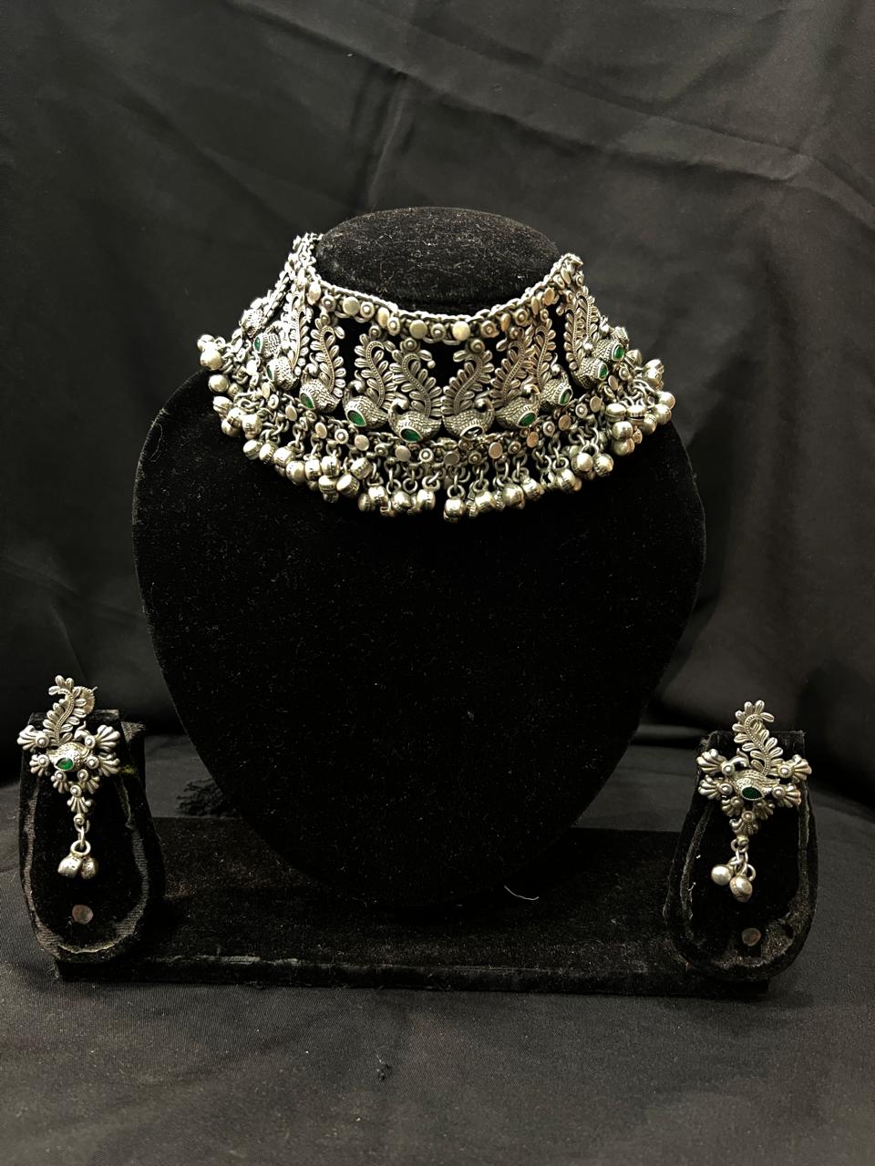 Oxidised Choker Set