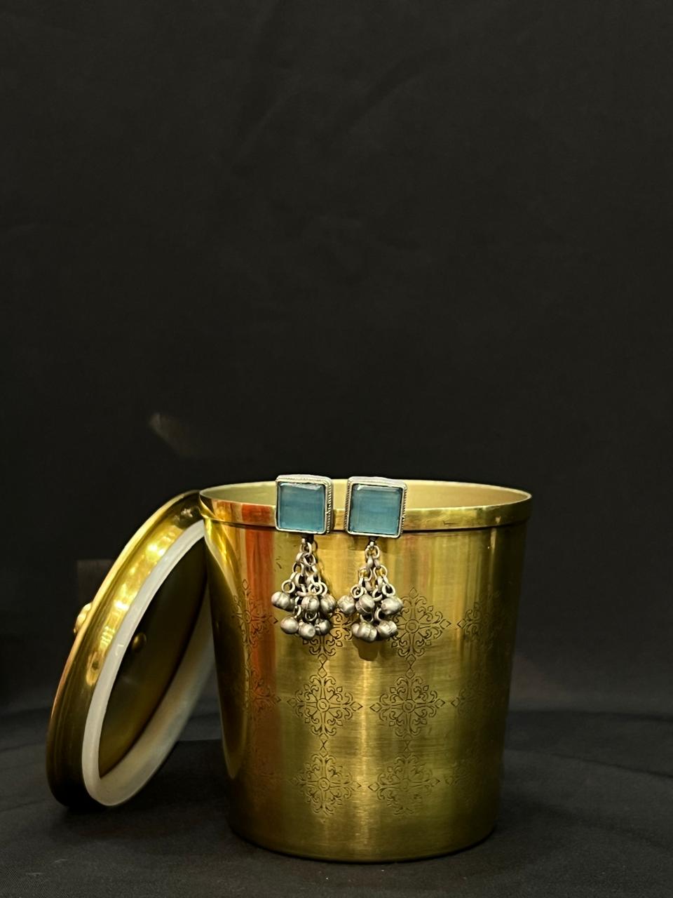 Oxidised Ghungroo Earring
