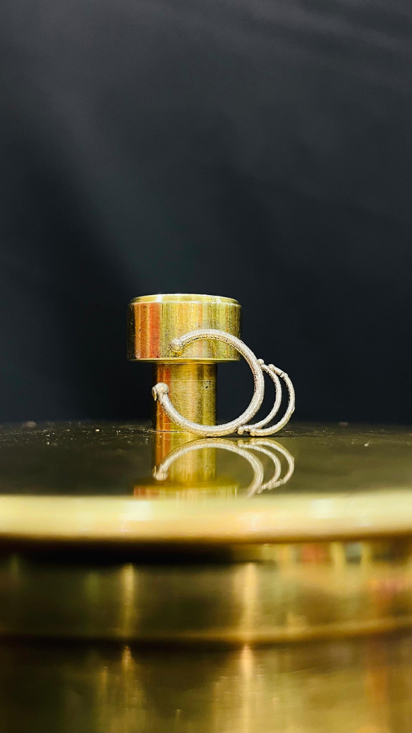 Oxidised Nose Pin - Anjanase
