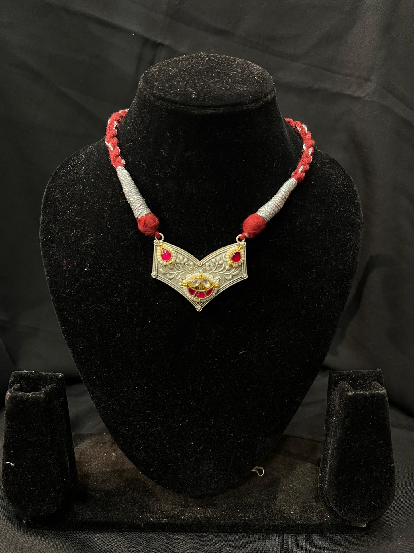 Oxidised Choker Set