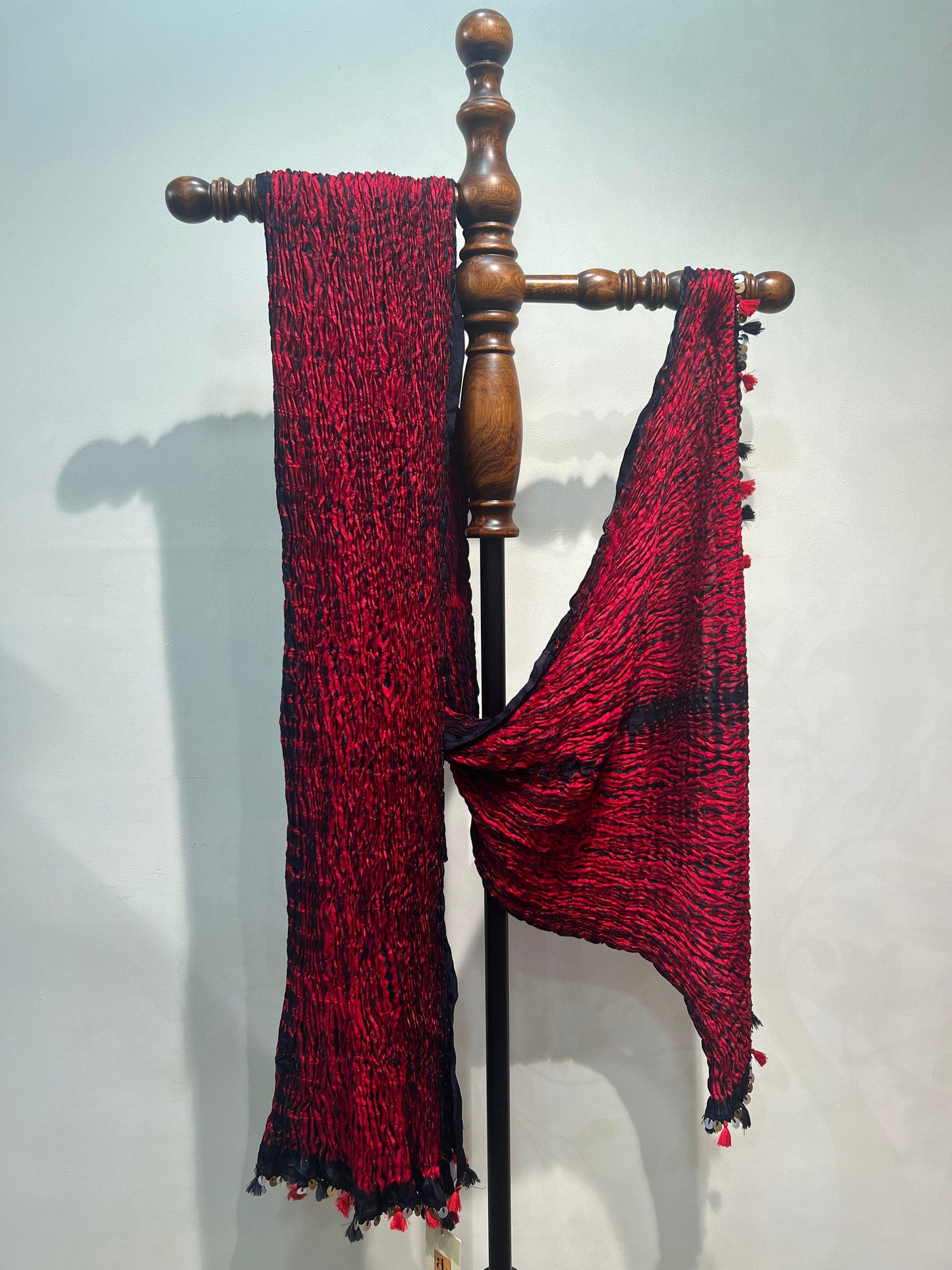 Red and Black Dupatta