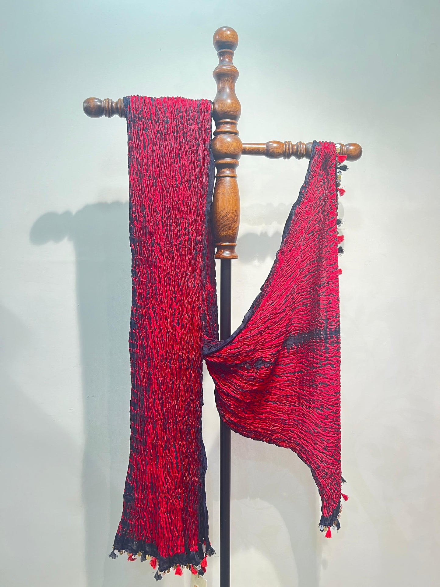 Red and Black Dupatta