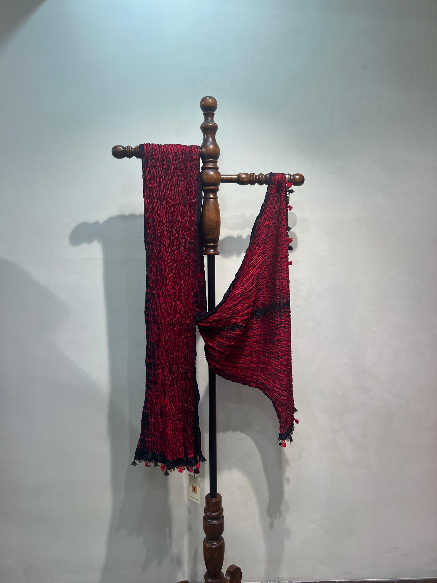 Red and Black Dupatta