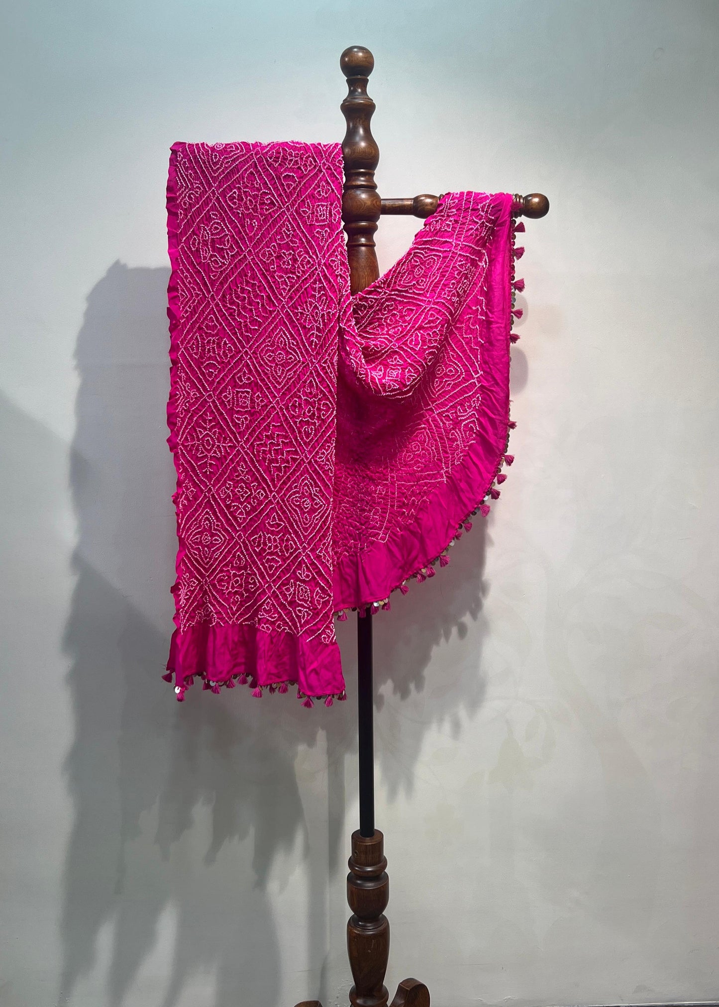Pink Bandhani Dupatta