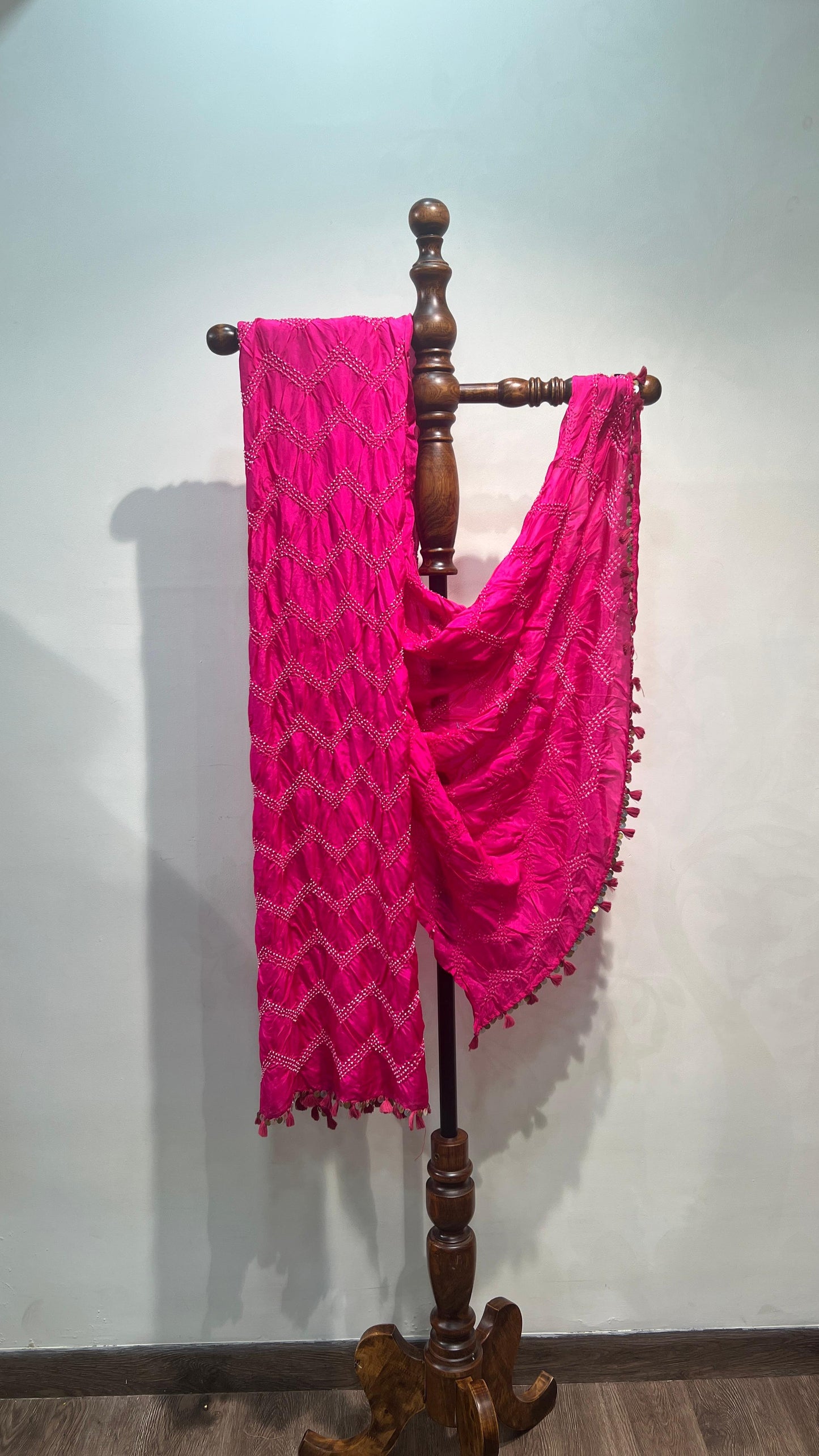 Pink Bandhani Dupatta