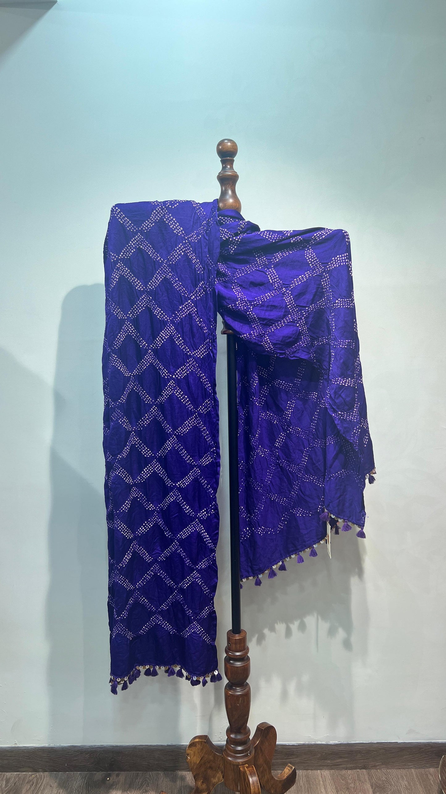 Purple Bandhani Dupatta