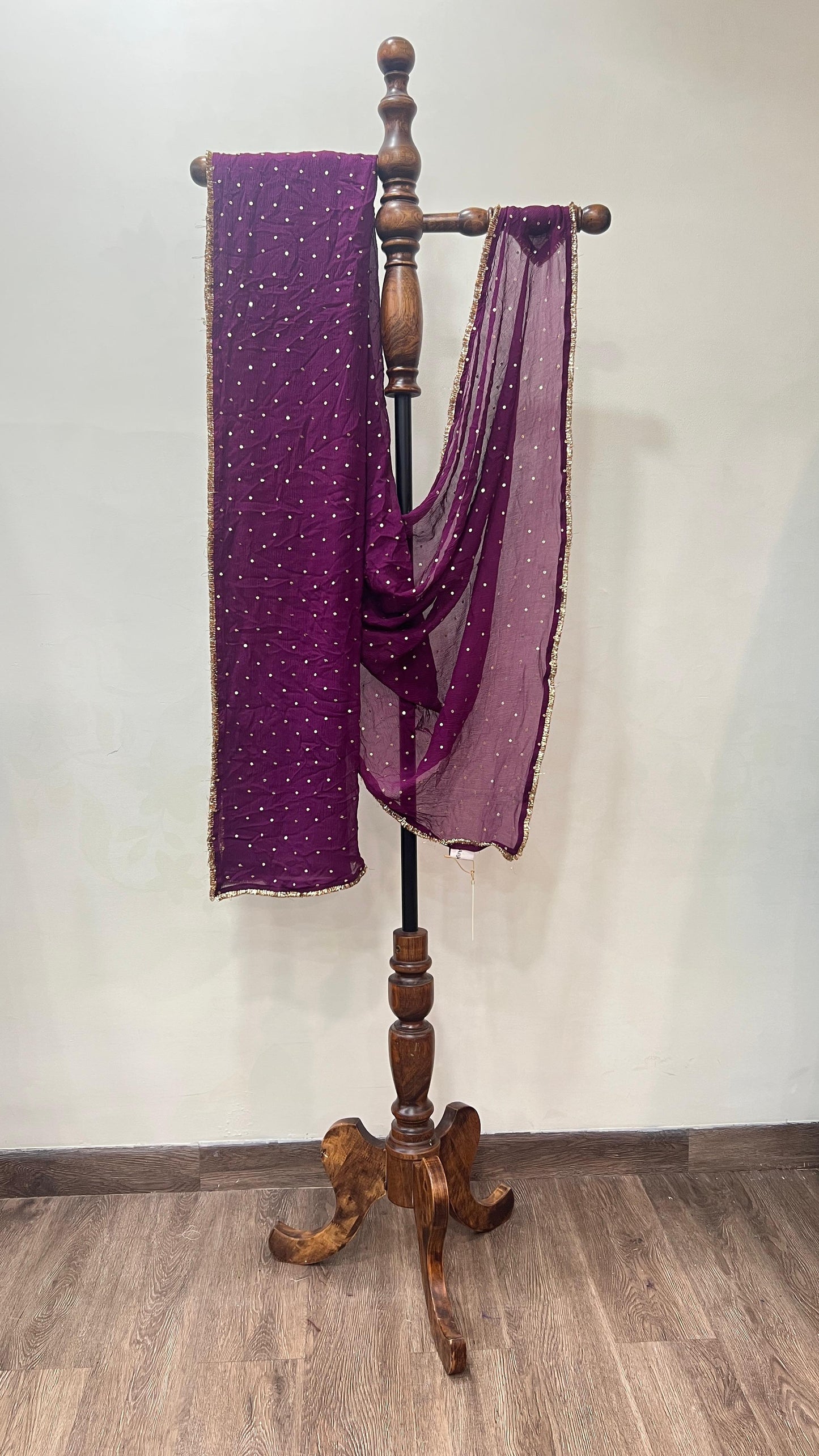 Wine Chiffon Dupatta