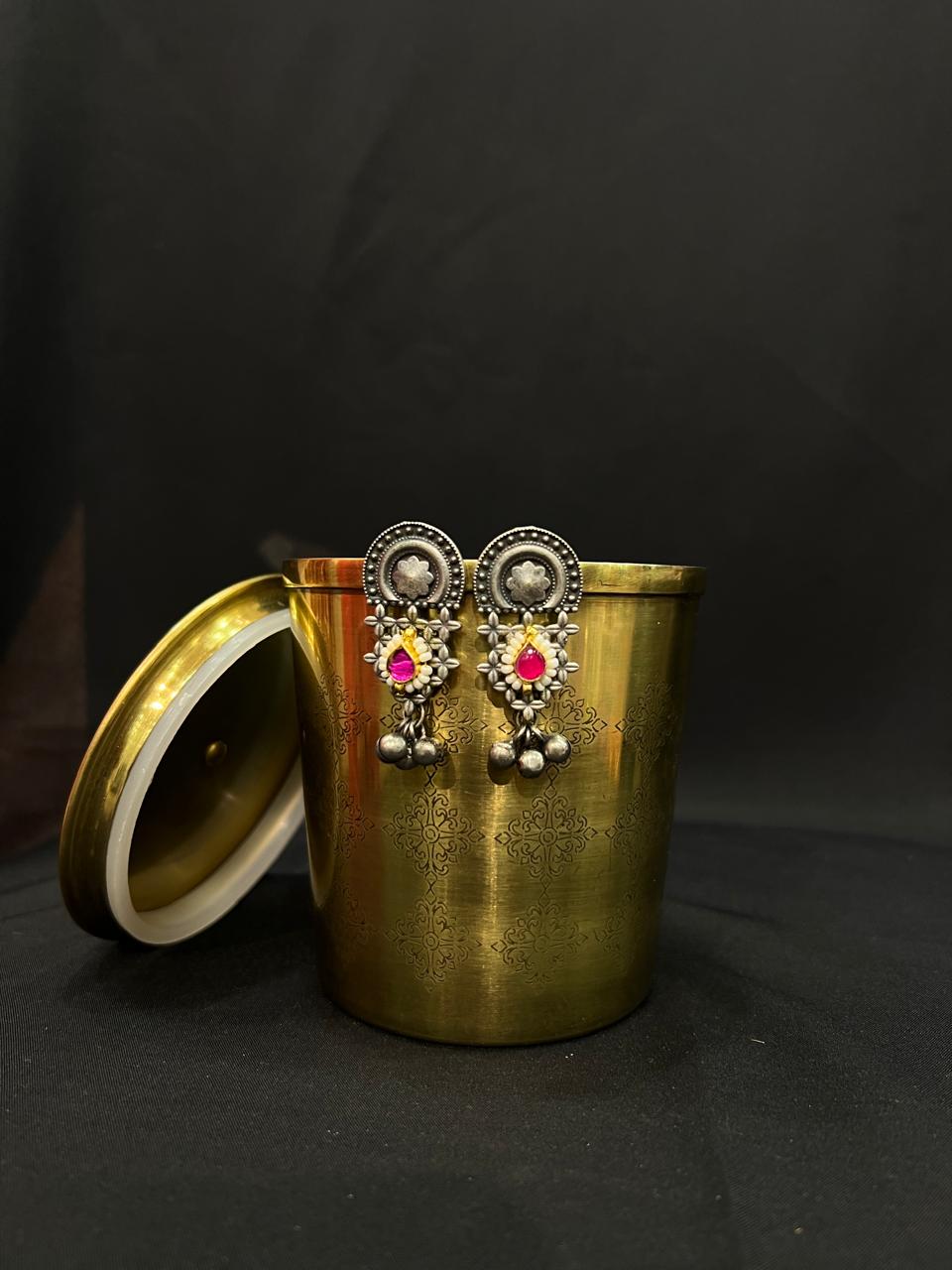 Oxidised earring
