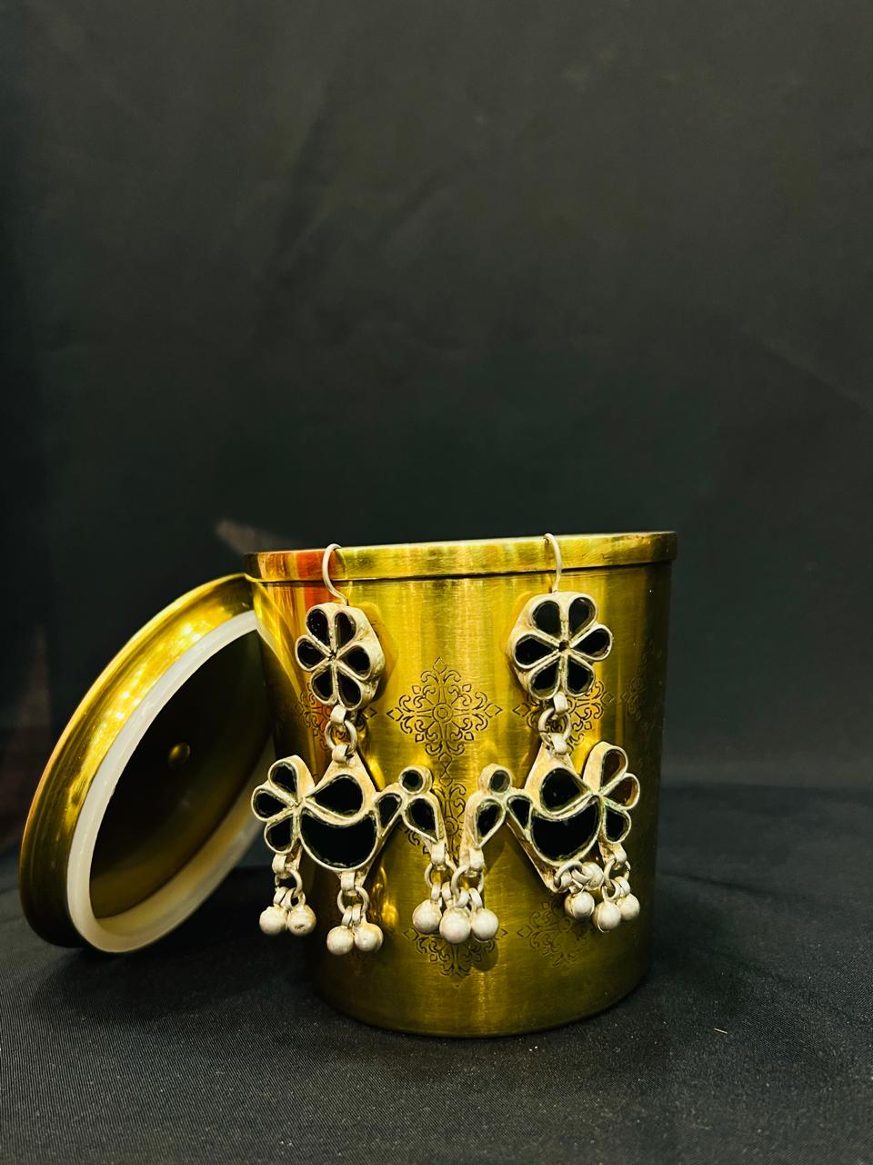 Oxidised earring