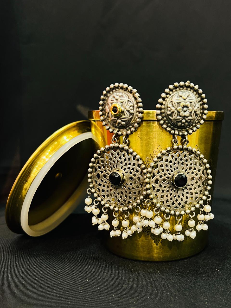 Oxidised earring