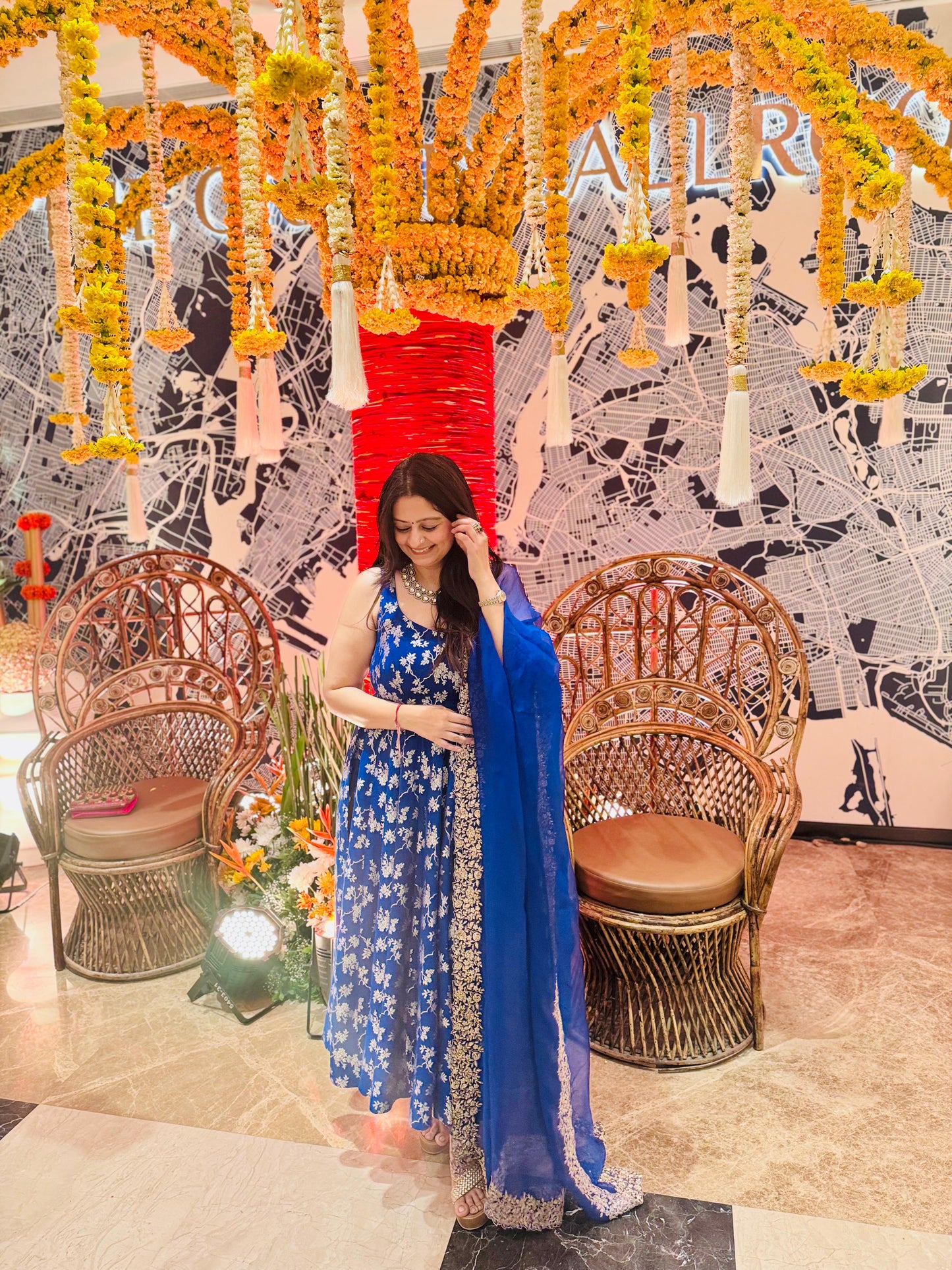 Blue Anarkali Set