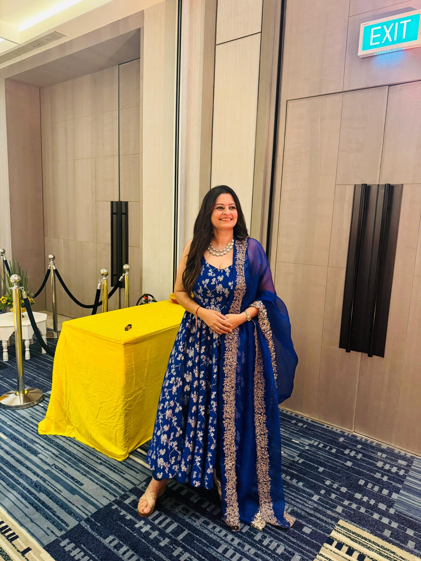 Blue Anarkali Set